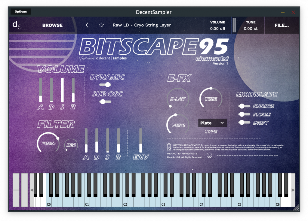 Screenshot from the Bitscape95 free edition.